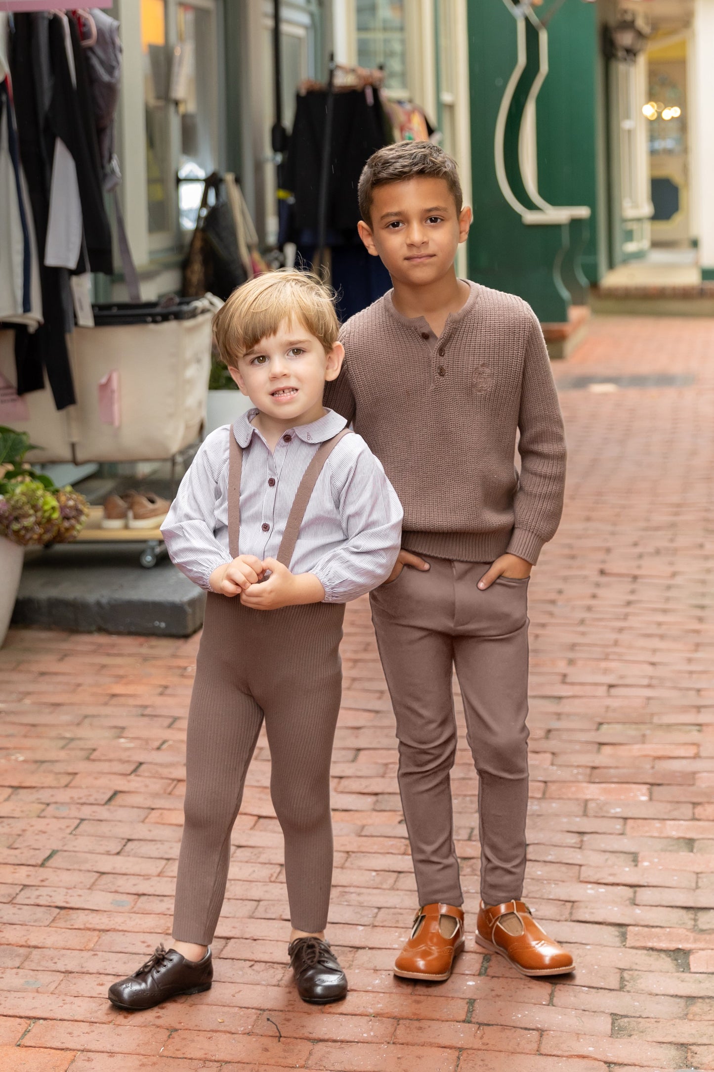 Boy Brown Striped Shirt