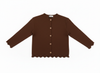 Brown Scallop Cardigan