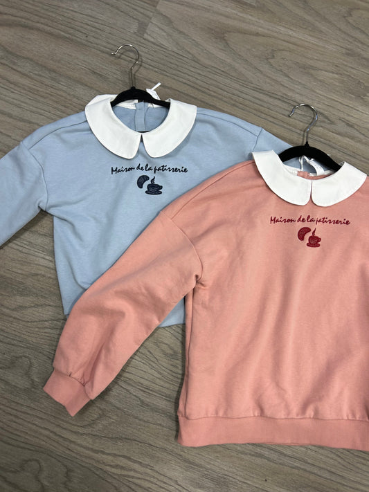 Pink Collar Sweatshirt