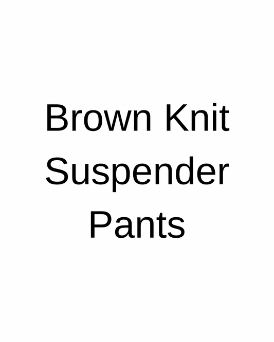 Brown Knit Suspender Pants