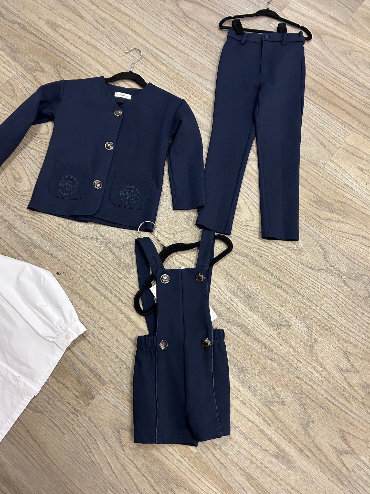 Navy Double Breasted Romper