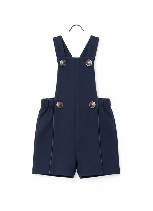 Navy Double Breasted Romper