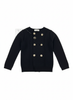 Black knit Double Breasted Sweater