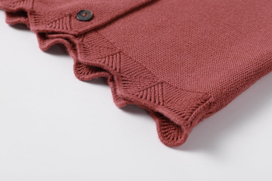 Rust Scallop Cardigan