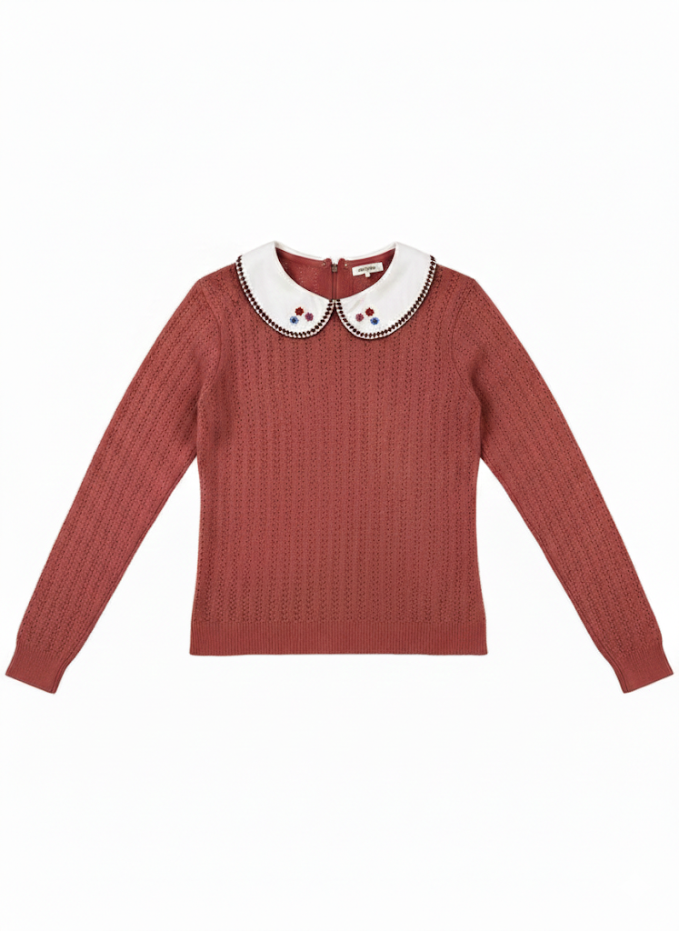 Rust Collar Sweater