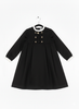 Black Taffeta Double Breasted Dress