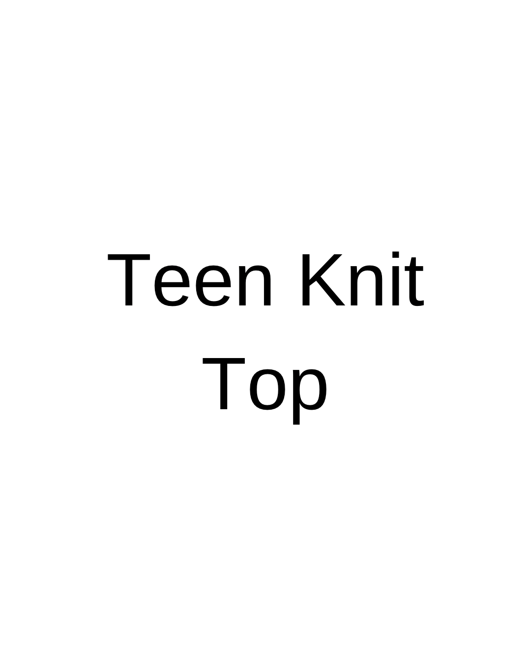Teen Knit Top (black/cream)