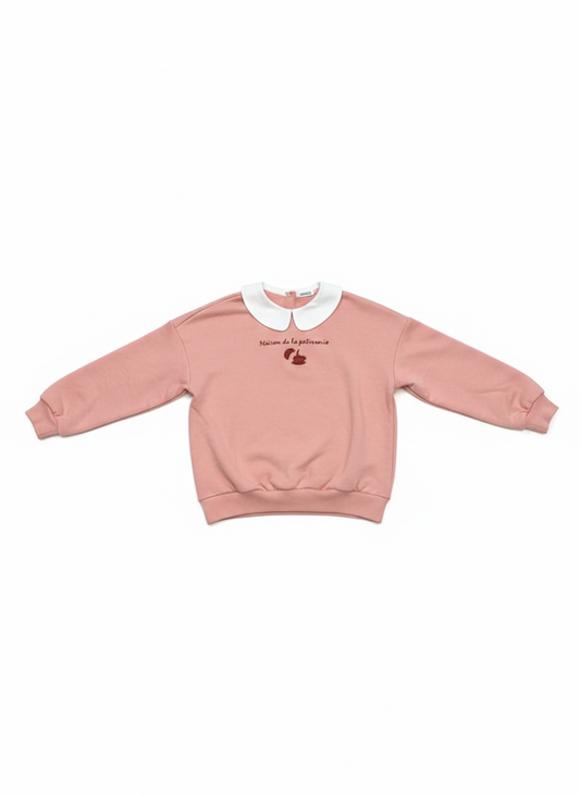 Pink Collar Sweatshirt