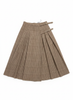 Teen Wool Plaid Brown Skirt