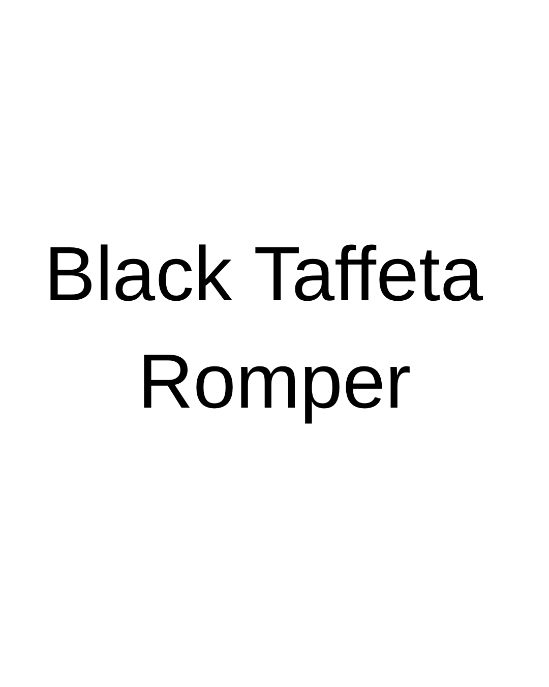 Black Taffeta Romper