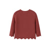 Rust Scallop Cardigan