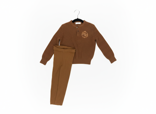 Brown Boy Knit Set