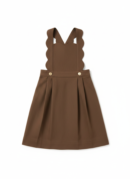 Brown Scallop Wool Jumper