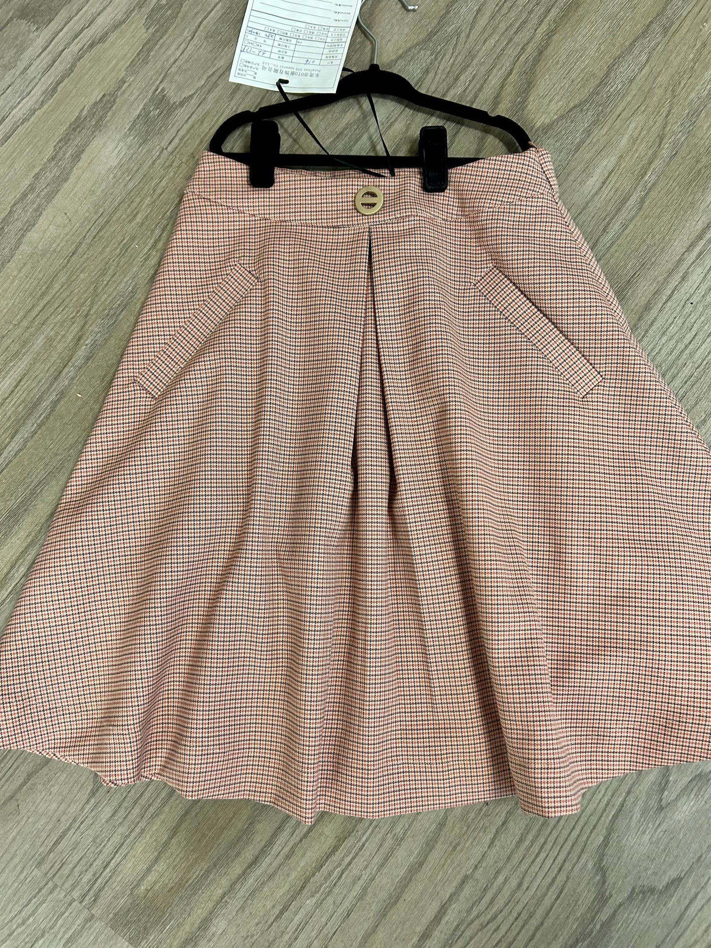 Houndstooth Pink Skirt
