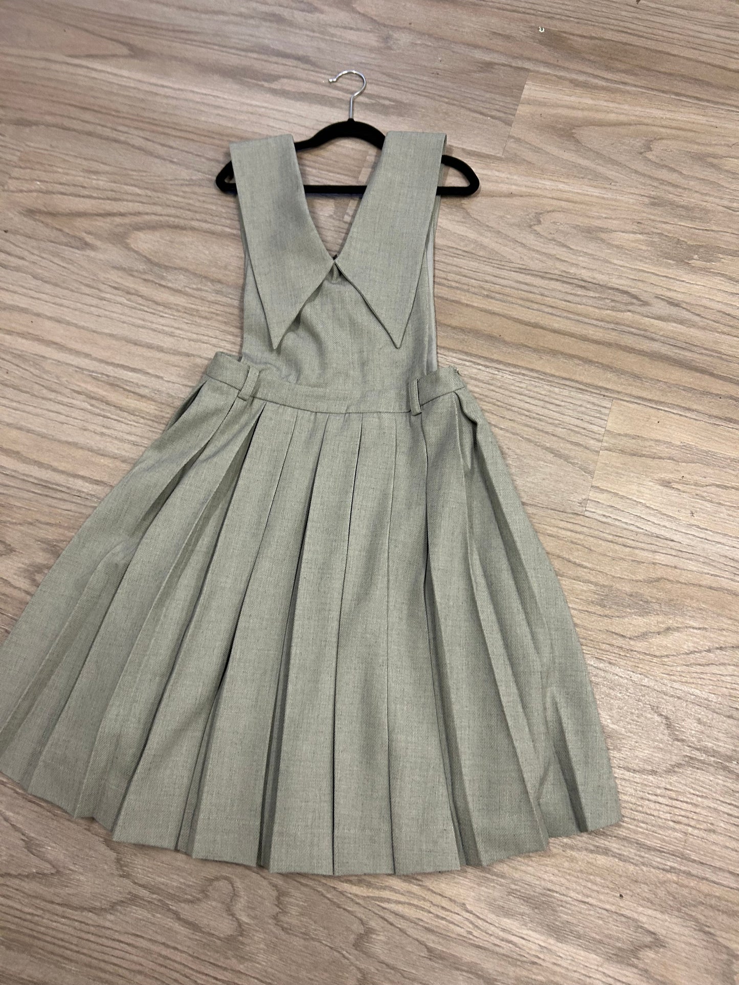 Teen Sage Pleated Collar Jumper