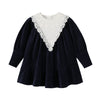 Navy Corduroy Lace Dress