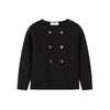 Black knit Double Breasted Sweater