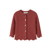 Rust Scallop Cardigan