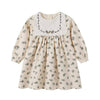 Corduroy Cream Floral Dress