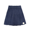 Blue Denim Pleated Skirt