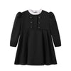 Black Taffeta Double Breasted Dress