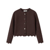 Brown Scallop Cardigan