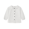 Boy White Embroidered Collar Shirt